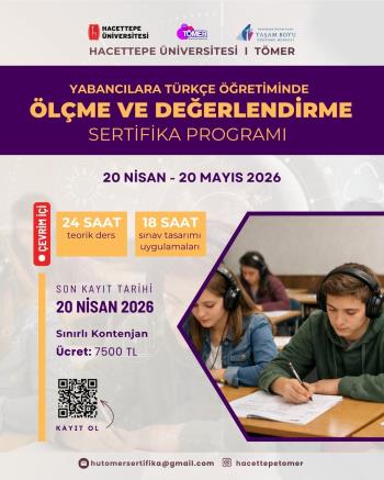 AKADEMİSYENLERİMİZ YABANCILARA TÜRKÇE ÖĞRETİMİ ÖLÇME VE DEĞERLENDİRME SERTİFİKA PROGRAMINA KATILDI